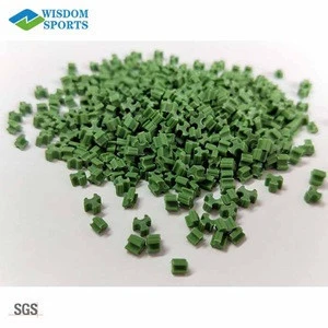 Recycled tpe green rubber granules for artificial grass