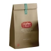 Resealable eight side seal stand up zip lock kraft paper take away pouch coffee beens packaging bags for shops