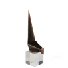 Resin animal sculpture paper crane statue crystal base home decor