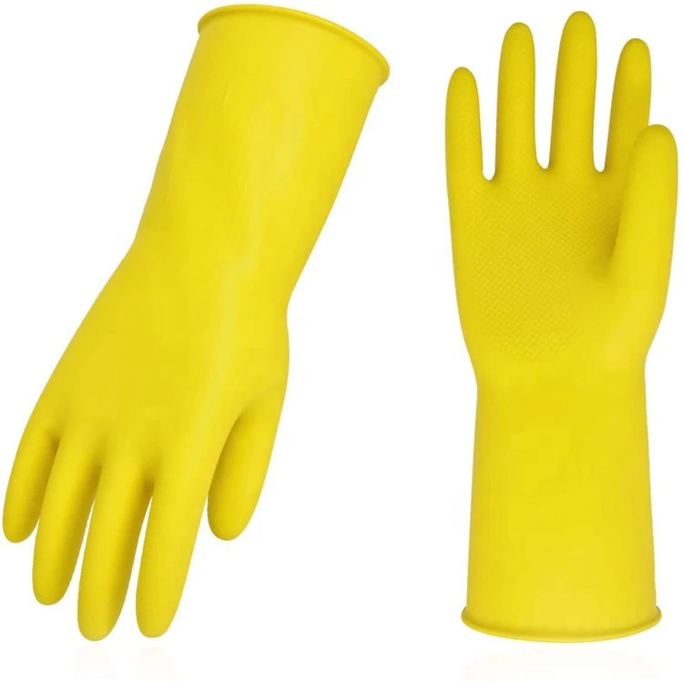 Reusable Extra Thickness Long Sleeves Kitchen Cleaning Painting Gardening Rubber Household Latex Gloves
