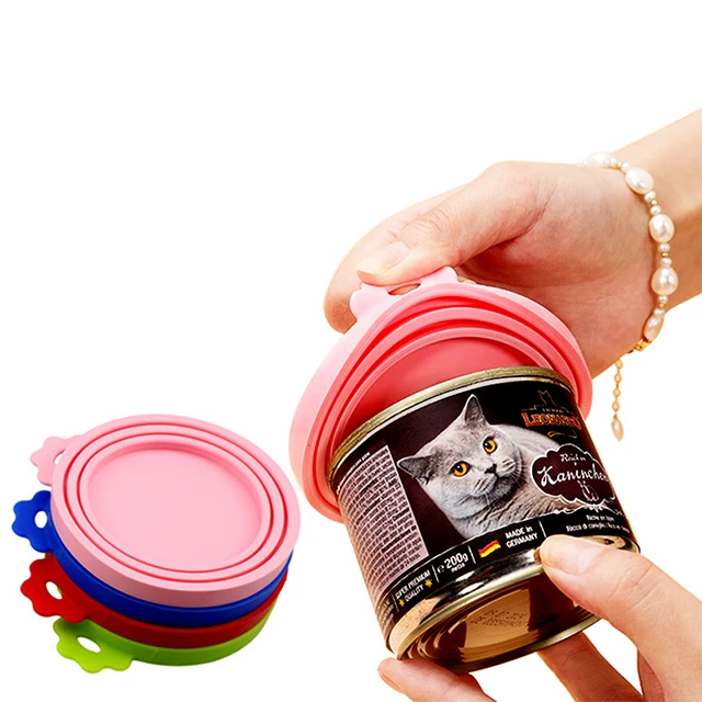 Reusable three in one pe-002 storage container cover silicone cat and dog pet food cover