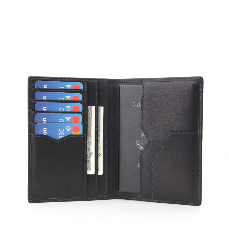 RFID Passport Holder Wallet Travel Document Organizer Leather Passport Cover