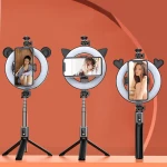 ring light selfie stick P40D with animal ear portable ring light selfie stick with tripod stand