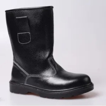 RooBuck Steel Toe Protection  Leather Miniing or Welding Work Boots Rigger Boots