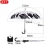 Import RST black and white newspaper special design rubber handle straight umbrella black and white color umbrella hot sale in 2019 from China