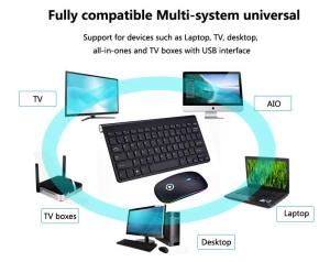 Russian/Spanish/English/Arabic 2.4G Wireless Keyboard and Mouse Combo Mini Multimedia Keyboard Mouse Set For Laptop PC TV