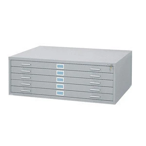 Safco 5 Drawer Steel Flat File for 36&quot; x 48&quot; Documents 4998GRR (Gray)