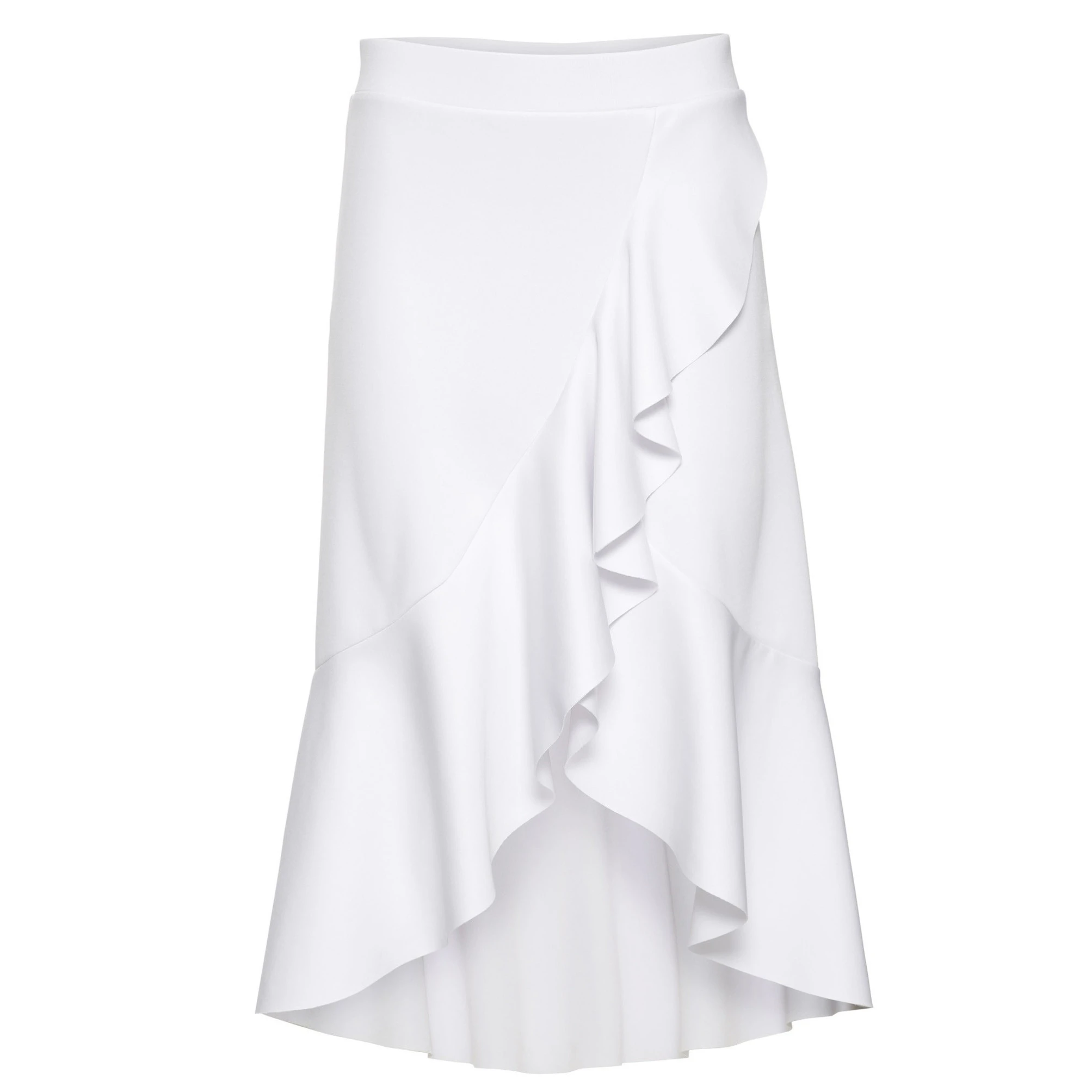 Saia Midi Mid  Jupe Mi Longue Latest Fashion Ruffle Design Lady Asymmetrical Summer Club Mermaid Pleated  Midi Women Skirt