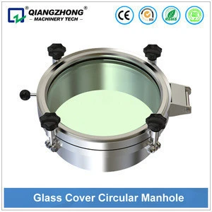 Sanitary Stainless Steel tank parts manhole cover with sight glass