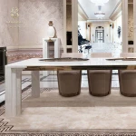Sassuolo italian simple square dinning table set wedding tables modern dining table white