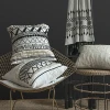 Savvy deco Ethnic Bohemian Boho Moroccan Style Black and White Macrame 100% Cotton Handmade  Embroidery Sofa Cushion Covers