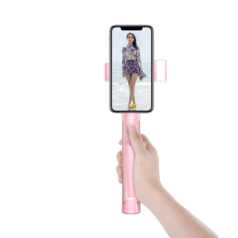 Selfie Stick Blue tooth Extendable Wireless Selfie Stick with Tripod Built-in Remote Shutter for Iphone Length:80cm