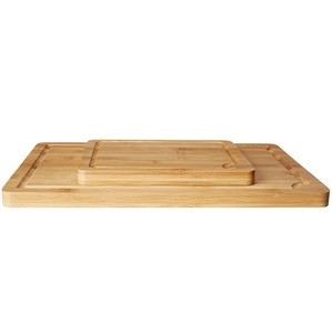 Set of 2 apartment decorative practical solid thick bamboo cutting board