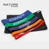 Set of 5 Color Nature Latex Resistance Bands in Strength Training Fitness Pull Up Strengthen Muscles