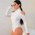 Import Sexy Long Sleeve Zip Up Ribbed Bodysuit Women from China