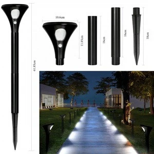 Shenzhen Manufacturer Factory Outdoor garden lawn light led spotlight 18650 battery solar motion sensor led light