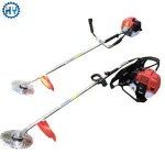 Side-attached garden grass trimmer engine