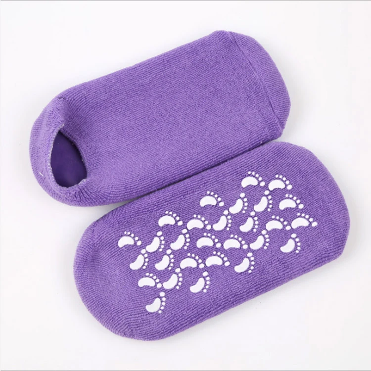 Silicone moisturizing open toe yoga gel spa socks