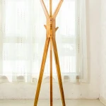 Simple Coat Hanger Stand Wooden Coat Hat Rack