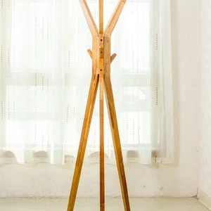 Simple Coat Hanger Stand Wooden Coat Hat Rack