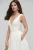 Import Simple Deep Double V-neck High Waist White A line Evening Dress Formal Dress Bridesmaid Party Dress from China