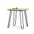 Import simple precision furniture durable iron frame MDF top wood Veneering metal legs round dining table from China