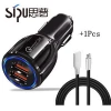 SIPU Fast Charger Portable Mobile Phone Travel USB Wireless PD Car Charger for Samsung Electric qc3.0 Usb Car Charger