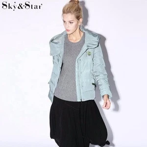 SKY &amp; STAR thicker cotton stand collar winter coat women down jacket