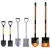 Import Small Mini Multifunctional Garden Tools Kit Set Shovel and Spade and Rake Iron Digging Shovels from China