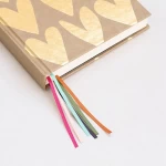 Small Pocket Recycle Brown Kraft Paper Notebook With Gold Foil Stamping