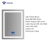 Smart Illuminated feature LED touch anti-fog frame Bath Mirror