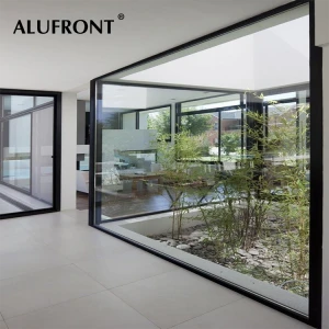 Sound Insulation Impact Resistant Aluminum Residential Large Glass Fix Glaze Windows