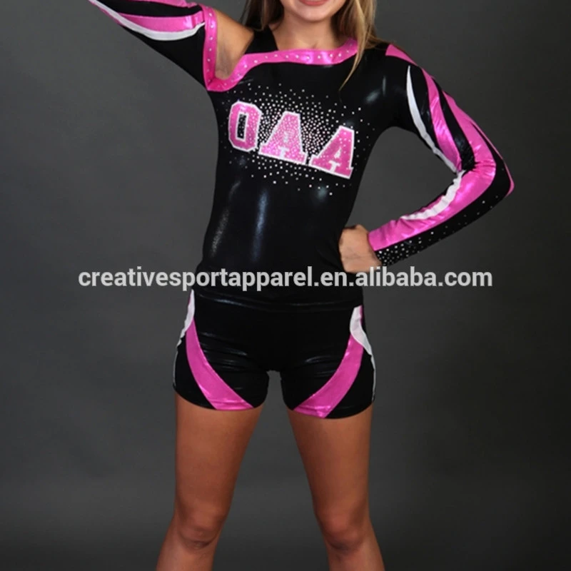 Spandex custom cheerleading uniforms for girls