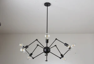 Spider Ceiling Light Adjustable Metal Chandelier Modern Industrial Pendant Lamp
