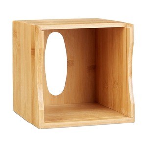 Square Shanpe Wooden Bamboo Tissue Box Covers Wholesale Container Tissue Box For High Quality
