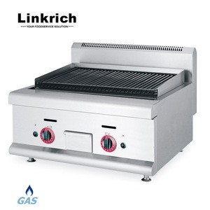Stainless Steel Commercial Gas BBQ Grill/Gas Barbecue Grill With Lava Rock/Industrial Gas Grill