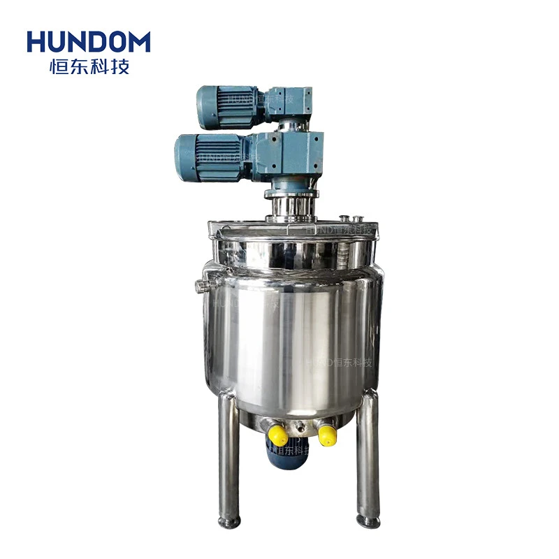 Stainless steel mixing and emulsifier tank for liquid soap other chemical processing