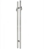Stainless Steel Office Glass Door  Handle, Double Side Door Lock Pull Handle