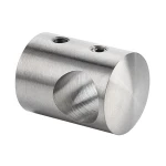 Stainless steel radiused round handrail cross bar holder stair railings