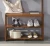 Import Standing Home Firniture Big Size Bamboo Storage Shoe Rack With Clothes Hanger from China