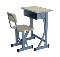 Steel school furniture modern ergonomic student chair and desk set