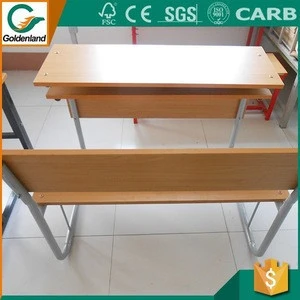 steel wooden student desk with bench cheap school desk and chair