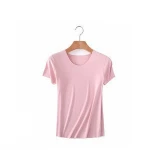 Stock Lot Women Tshirt Custom Cut Round Neck T-shirt