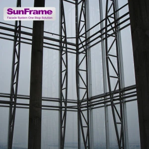 storm hurricane resistance curtain wall system aluminum mullion agencement facade exterieur