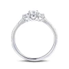 Sun Star TL-375 S925 Sterling Silver Latest Design Jewelry Simple Engagement Ring Wedding Ring Half Stones Ring Shank