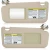 Import Sun Visor left driver side Beige  grey with mirror sunroof sun visor for 2006 2007 2008 2009 2010 2011 2012 2013 Toyota RAV4 from China