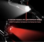 Super Bright USB Rechargeable Bicycle Lights, Waterproof Mountain Road Bike Lights Rechargeable, Safety &amp; Easy M