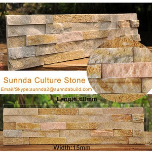 super quality artificial nature stone look brick exterior wall panel ceramic tiles in Xiamen