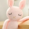 Super soft short plush PP cotton filled cute knitted rabbit plush toy