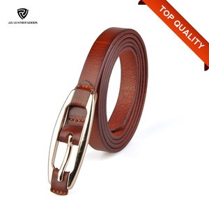 Super Thin Pure leather belts Handmade Leather Belt Modeling Belt with Logo